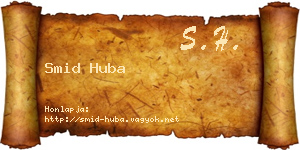 Smid Huba névjegykártya